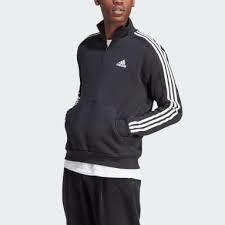 Sudadera adidas 3 rayas "Zip" negra para hombre